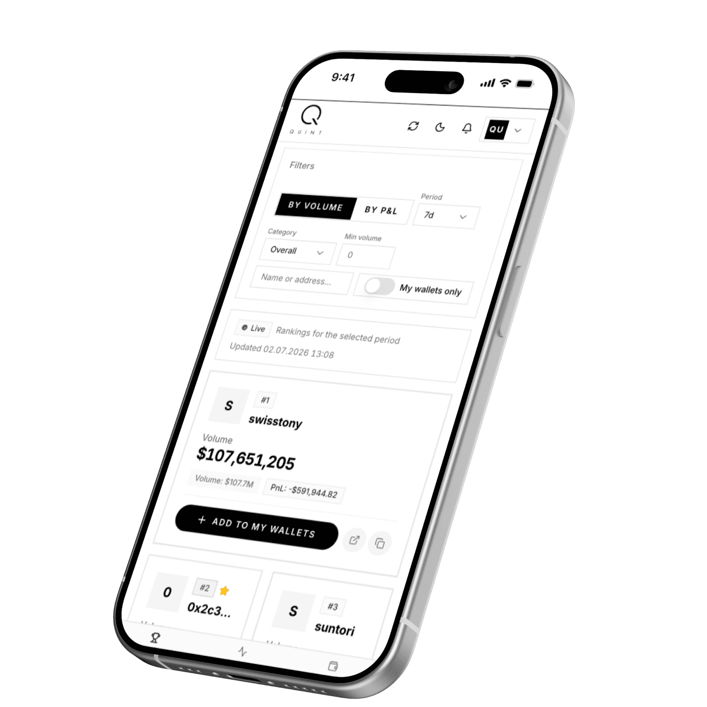 QUINT — mobile view